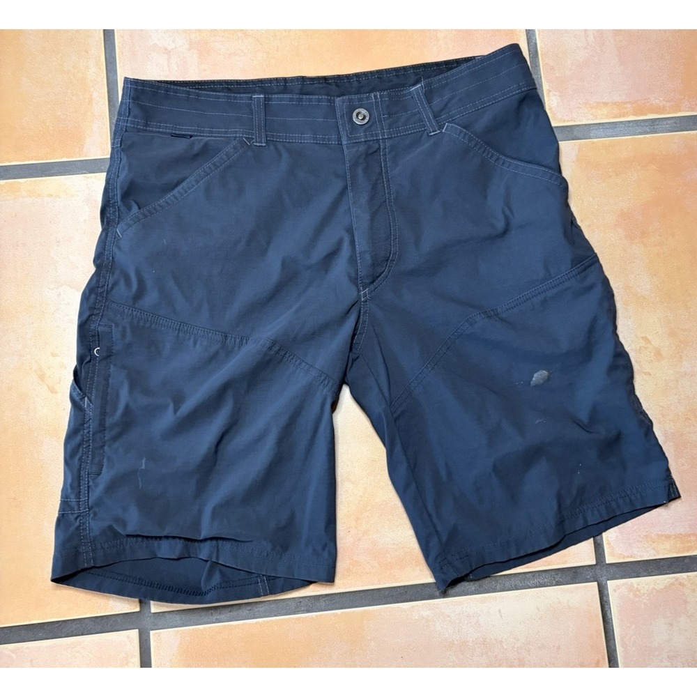 Kuhl Shorts Men's 34 Dark Gray Renegade Cargo Hiking  Camping Stretch Pre-Owned